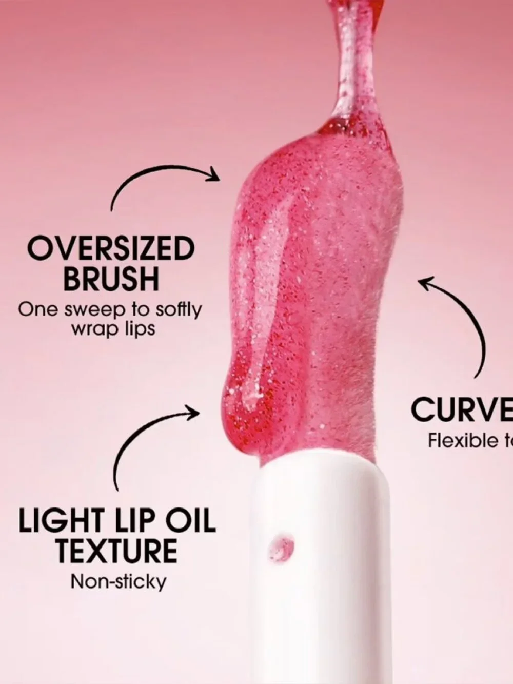 O.TWO.O Hydrating Lip Oil Gloss – Moisturizing Lip Care, Glossy Finish, Cherry